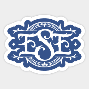 White ESE Brand Sticker
